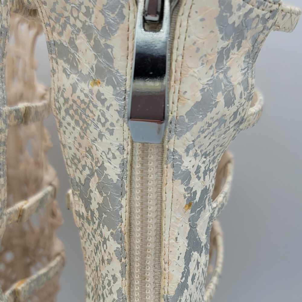 BCBGMaxAzria- Post Macrame Python Gladiator Sandals - Picture 3 of 7